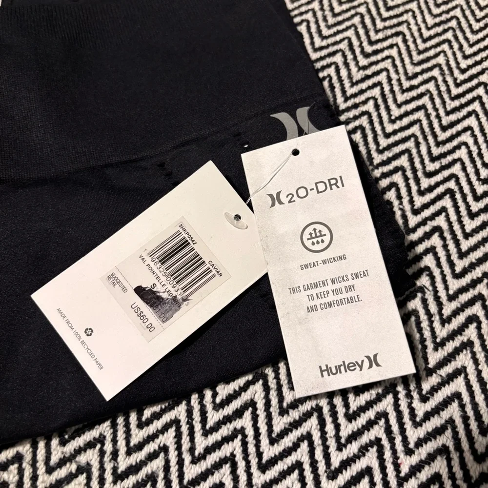 Hurley Val Pointelle High Waist Leggings In Black | Sz S - Picture 6 of 11